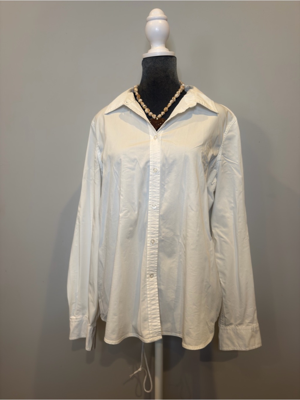 Chaps White Women's Casual Button-Down Shirt with Classic Collar